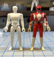 Custom Yellow Power Ranger/ Tiger ZyuRanger Chogokin Style (Power Rangers) Custom Action Figure [Height Comparisson]