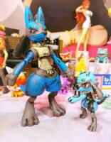 Lucario & Riolu Repaints (Pokemon) Custom Action Figure [Both of them]