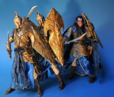 High Elven battlegroup, lord Elrond with 2 troopers. (Lord of the Rings) Custom Action Figure
