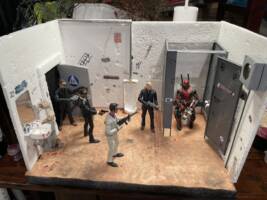 Gross gas station bathroom (Marvel Legends) Custom Diorama / Playset