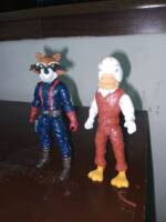 Howard the duck (Marvel Legends) Custom Action Figure [here he is with his buddy rocket!!!!!]