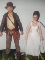 White Dress Marion (Indiana Jones) Custom Action Figure [Leia compared to Indy prior to head swap.]