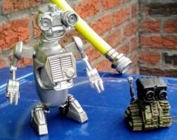 E.T mechanized with his trusty ally Treadward (Original characters) (Original) Custom Action Figure