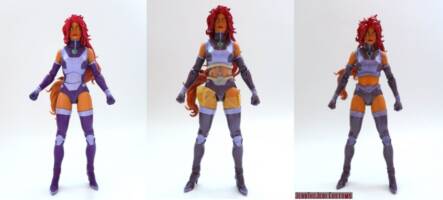 Starfire (Teen Titans) Custom Action Figure [Starfire custom action figure before and after]