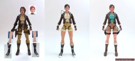 Lara Croft (Bomber Jacket) (Tomb Raider) Custom Action Figure [Lara Croft (Bomber Jacket) custom action figure before and after]