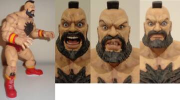 Zangief (Marvel vs Capcom) Custom Action Figure [All the swappable heads with his sprite pose]