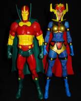 Mister Miracle and Big Barda (Captain Marvel) Custom Action Figure