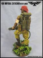 40K Imperial Catachan With Flamer ("V") Custom Action Figure