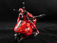 Deadpool w/ weapon xi head and bike (X-Men) Custom Action Figure