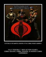 Hooded Cobra Commander Marvel Legends Style (G.I. Joe) Custom Action Figure