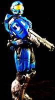 Halo Reach Metallic Blue Noble Six (Halo) Custom Action Figure