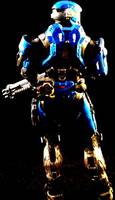 Halo Reach Metallic Blue Noble Six (Halo) Custom Action Figure