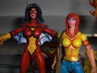 Spider-Woman(Jessica Drew) & Angelica Jones a.K.a Firestar!! (Marvel Universe) Custom Action Figure