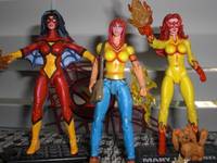 Spider-Woman(Jessica Drew) & Angelica Jones a.K.a Firestar!! (Marvel Universe) Custom Action Figure