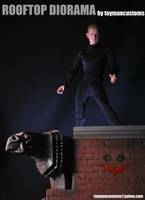 Rooftop Diorama  for Hottoy Figure (Batman) Custom Diorama / Playset