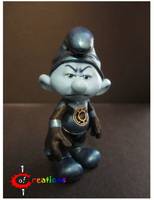 Blue Lantern Smurf (Green Lantern) Custom Miniature / Figurine
