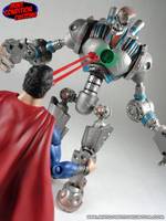 Superman Man of Steel Classic Repaint W/ Heat Vision Blasts (Movie Masters) Custom Action Figure