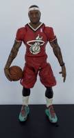 Lebron James Red Holiday Jersey Action Figure Dual Removable Heads (NBA) Custom Action Figure