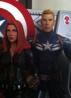 Chris Evans & Scarlett  Johansson from : Captain America Winter Soldier Movie Custom (Marvel Legends) Custom Action Figure