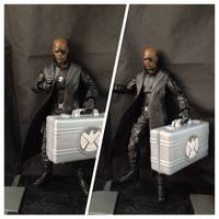 NICK FURY Samuel L Jackson & Tesseract (Marvel Legends) Custom Action Figure