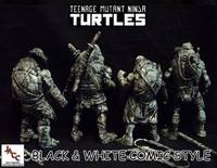 TMNT Movie "Black & White" Throwback Figures (Teenage Mutant Ninja Turtles) Custom Action Figure