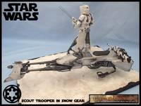 Scout Trooper in Snow Gear (Star Wars) Custom Diorama / Playset