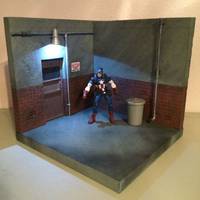 1:12th Alley Diorama Display with Working Light (Marvel Legends) Custom Diorama / Playset
