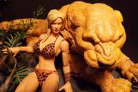Jungle Babe Shanna with Zabu and Savage Land Base (Marvel Legends) Custom Action Figure