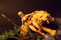 Jungle Babe Shanna with Zabu and Savage Land Base (Marvel Legends) Custom Action Figure