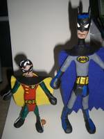 BATMAN and ROBIN Home Made Figures (Batman Animated) Custom Miniature / Figurine