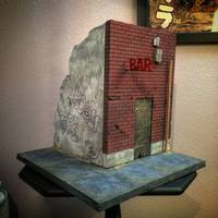 1/12th scale urban alley bar diorama (Marvel Legends) Custom Diorama / Playset