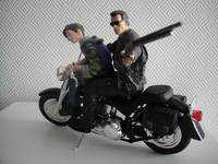 T-800 and john Connor on motorcycle (Terminator) Custom Action Figure