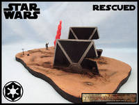 Crashed Tie Fighter (Star Wars) Custom Diorama / Playset