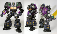 Shattered Glass Optimus Prime with Battle Tanker (Transformers) Custom Action Figure