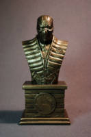 Custom Sculpted Sub-zero Mortal Kombat X inspired Faux Bronze Bust (Mortal Kombat) Custom Statue / Bust