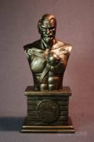 Custom Sculpted Kano Mortal Kombat X inspired Faux Bronze Bust (Mortal Kombat) Custom Statue / Bust