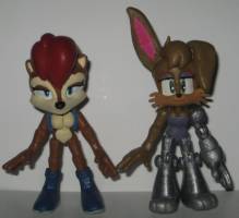Bunnie Rabbot (Sonic) Custom Action Figure [comparison]
