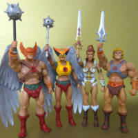 Hawkman & Hawkgirl (MOTU Redesign) (Masters of the Universe) Custom Action Figure [Hawkman & Hawkgirl with Teela & He-Man]