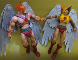 Hawkman & Hawkgirl (MOTU Redesign) (Masters of the Universe) Custom Action Figure [Love Birds]