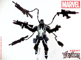 Custom 3.75" Agent Venom (Spider-Man) Custom Action Figure