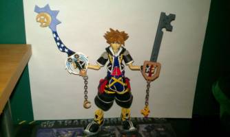 kindgom hearts sora with "Seeking Star" and "metallic chicken" custom keys (Kingdom Hearts) Custom Other