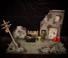 1/12 scale custom display diorama xmen war torn street (X-Men) Custom Diorama / Playset