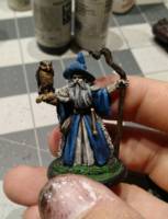 REAPER Wizard with Owl (Dungeons and Dragons) Custom Miniature / Figurine