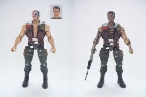 John Matrix (Commando) Custom Action Figure [John Matrix custom action figure before and after]