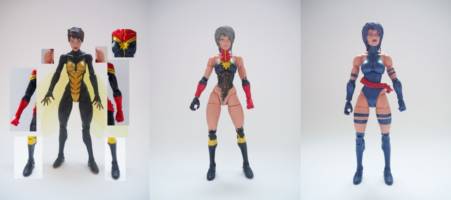 Psylocke (X-Men) Custom Action Figure [Psylocke custom action figure before and after]