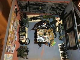 Punisher Armory/Hideout Diorama (Marvel Legends) Custom Diorama / Playset [Overhead shot]