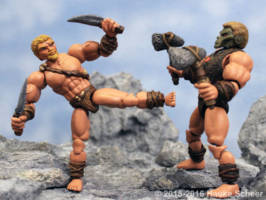 Crestor the Caveman (Original) Custom Action Figure [Crestor the Caveman fighting]