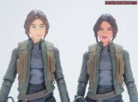 Jyn Erso [Repaint] (Star Wars) Custom Action Figure [Jyn Erso repaint before and after]