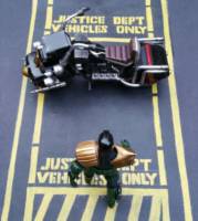Justice Dept BIKE BAY based on Chris Weston Artwork. (Judge Dredd) Custom Diorama / Playset