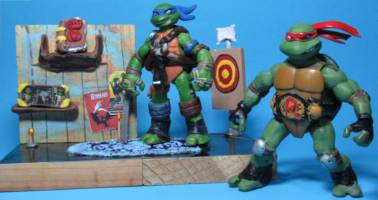 TMNT Concept Leonardo With Dojo Diorama (Teenage Mutant Ninja Turtles) Custom Diorama / Playset